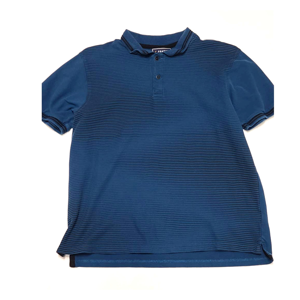 Fratini men's blue stripped polo size large